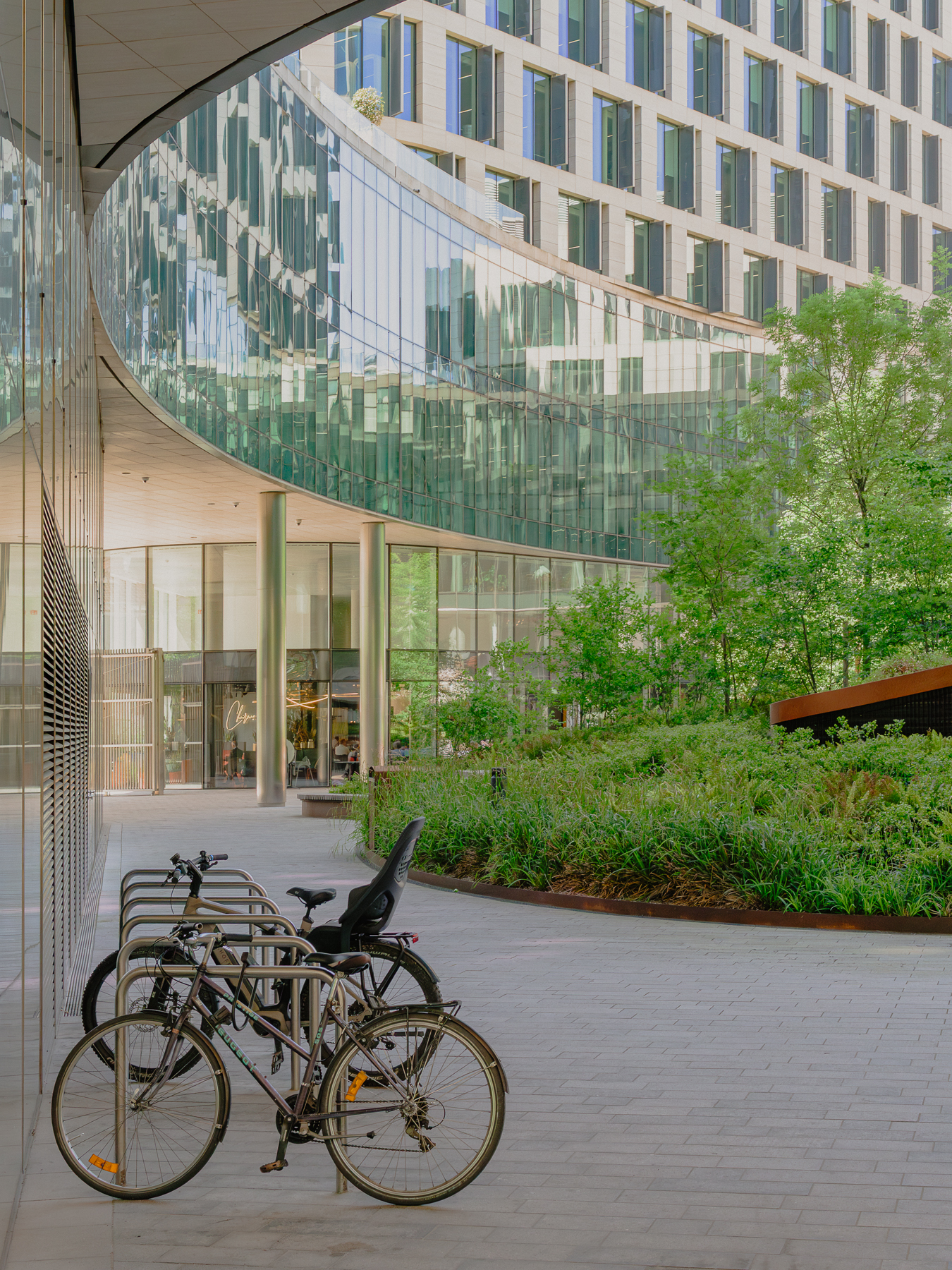 Bicycle parking at a Befimmo building